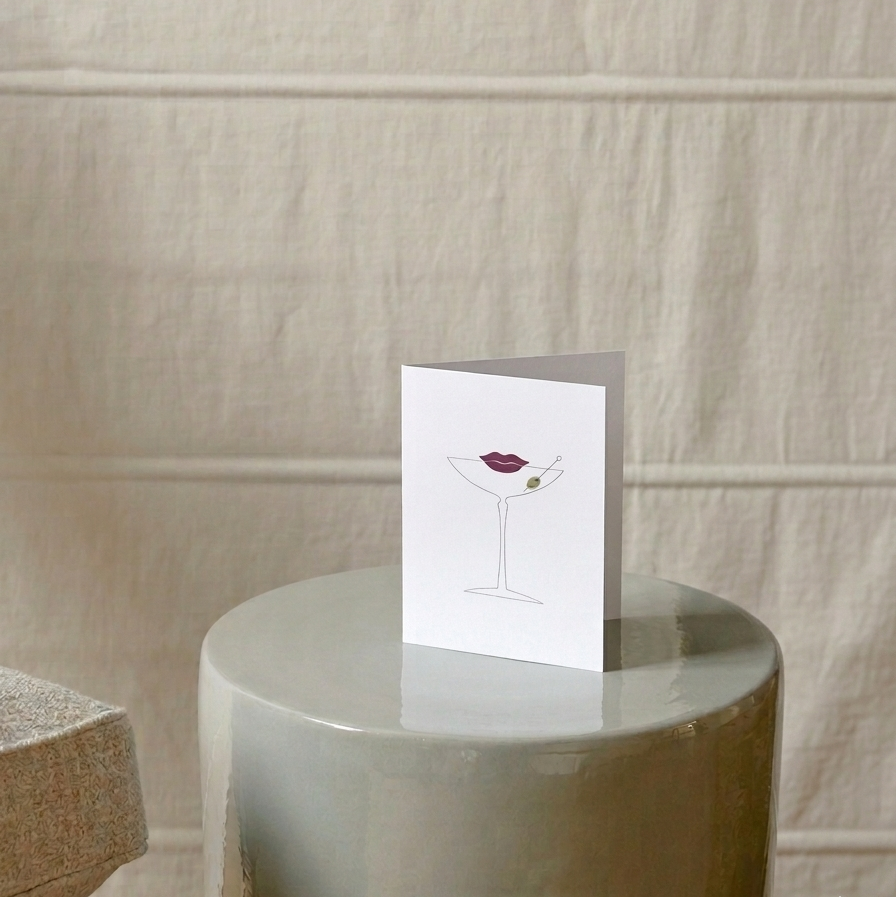 Cocktail Lips Olive Card