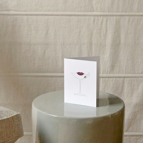 Cocktail Lips Olive Card