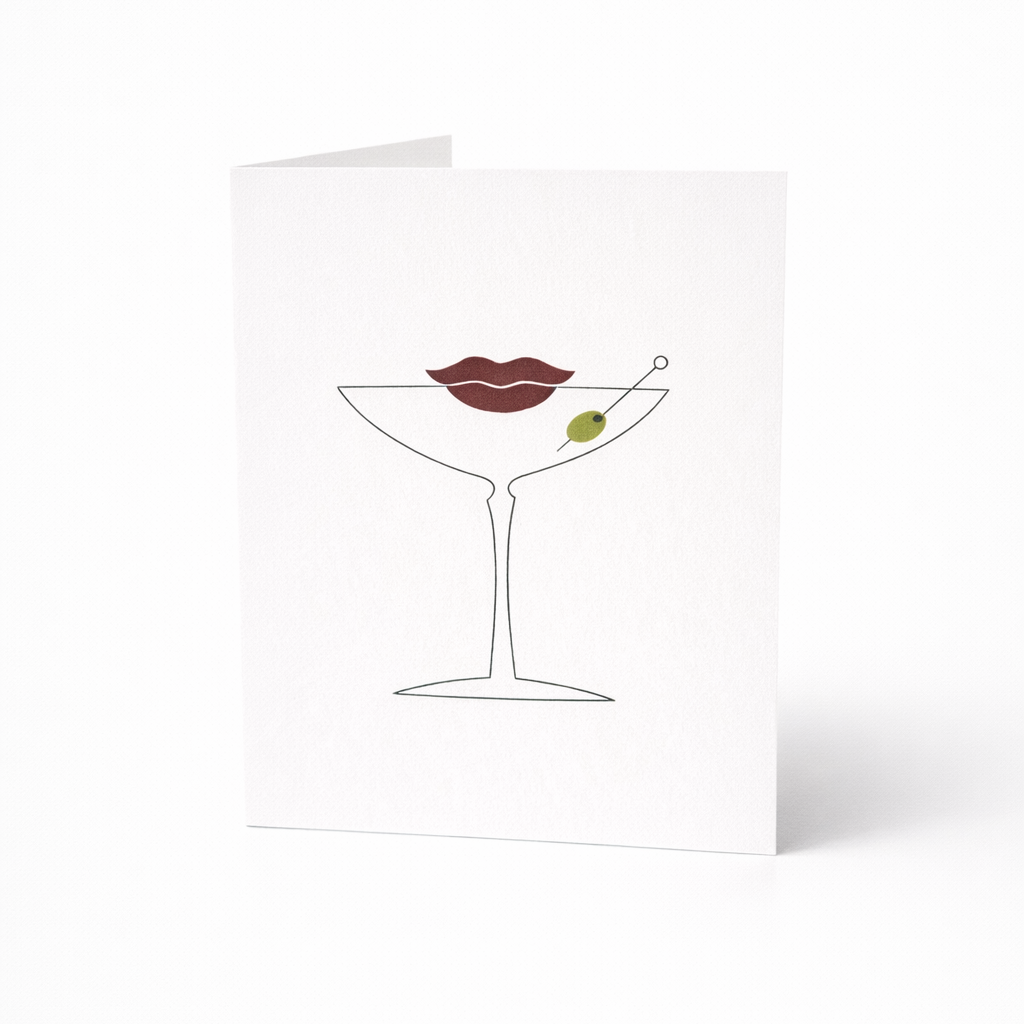 Cocktail Lips Olive Card