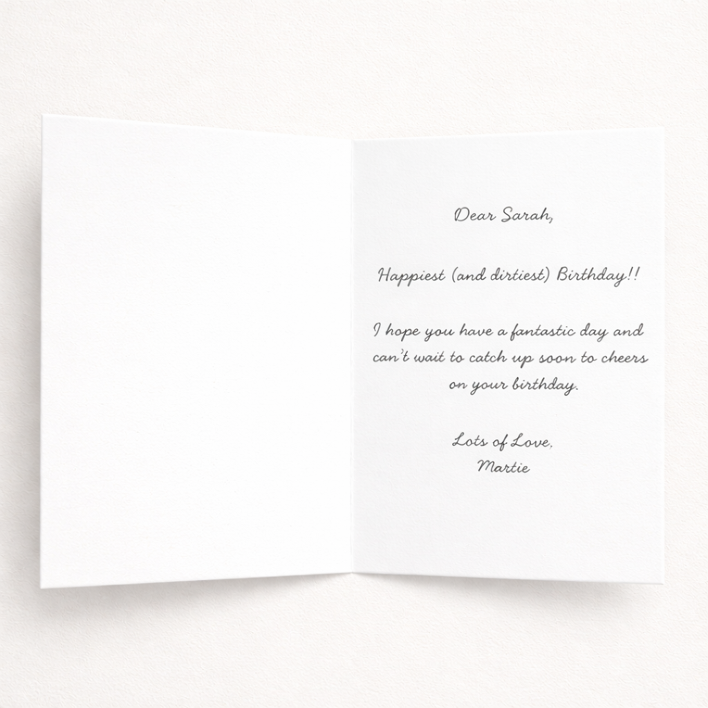 Dirtiest Martini Card