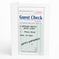 Guest Check - Birthday Card