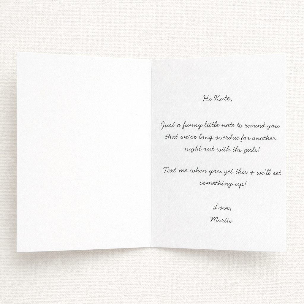 Guest Check - Order for the Table Card