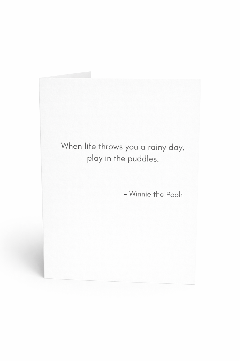 Rain & Puddles - Winnie the Pooh Card